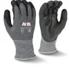 Radians Axis Gloves ANSI Cut Level A4 13 Gauge Gray HPPE with Black PU Palm, Extra Large RWG560XL