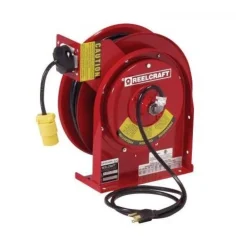 Reelcraft 12/3 45' Single Receptacle Power Cord Reel L 4545 123 3