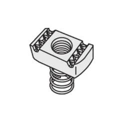 1/2"-13 Regular Spring Channel Nut. 3/8" Thick. Z/P. 100/Box
