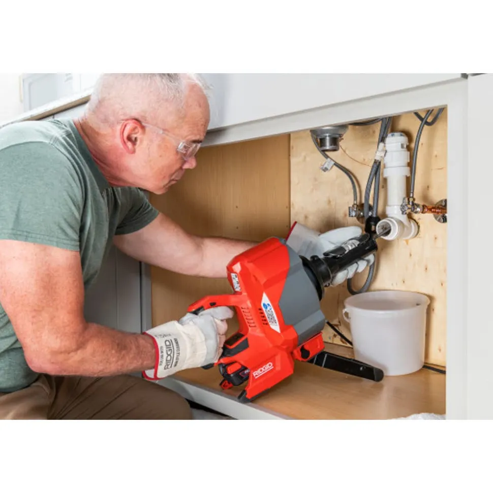 RIDGID Tools K-46 Cordless SinkSnake with 5/16" x 25' IC Cable, 18V 2.5Ah Battery & Charger 78053