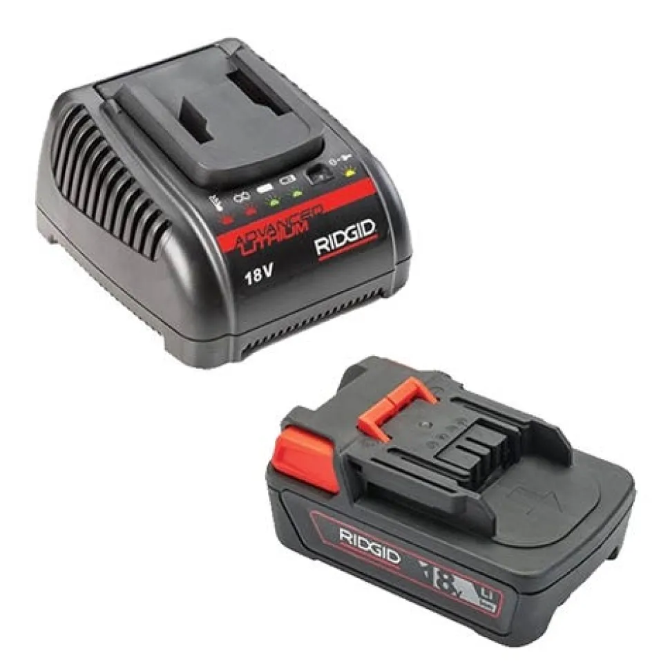 RIDGID 18V 2.5 Ah Li-Ion Battery & Charger Set 66003