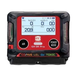 RKI Instruments GX-3R Pro Confined Space 5 Gas Personal Gas Detector W/ Bluetooth Wireless Communication 72-PAX-C