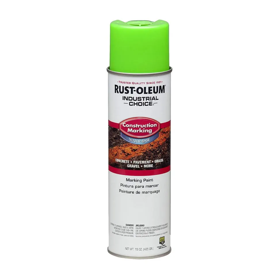 Rust-Oleum M1400 Construction Marking Fluorescent Green GLOSS 17 OZ. SPRAY 264700