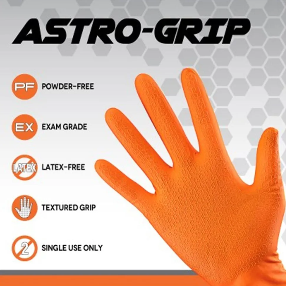 SAS Safety Astro-Grip Powder-Free Nitrile Exam Grade Disposable Gloves SAS6647