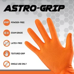 SAS Safety Astro-Grip Powder-Free Nitrile Exam Grade Disposable Gloves SAS6647
