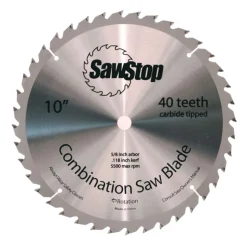 SawStop Table Saws SawStop 10" 40-Tooth Combination Table Saw Blade CNS-07-148 CNS-07-148