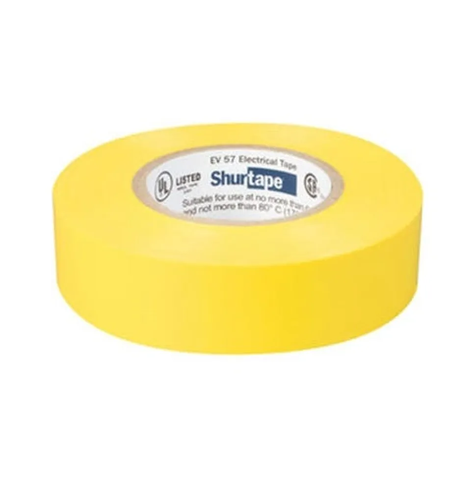 Shurtape EV 57 Yellow Electrical Tape - General Purpose UL Listed 7.0 mil (3/4" x 60') 200788