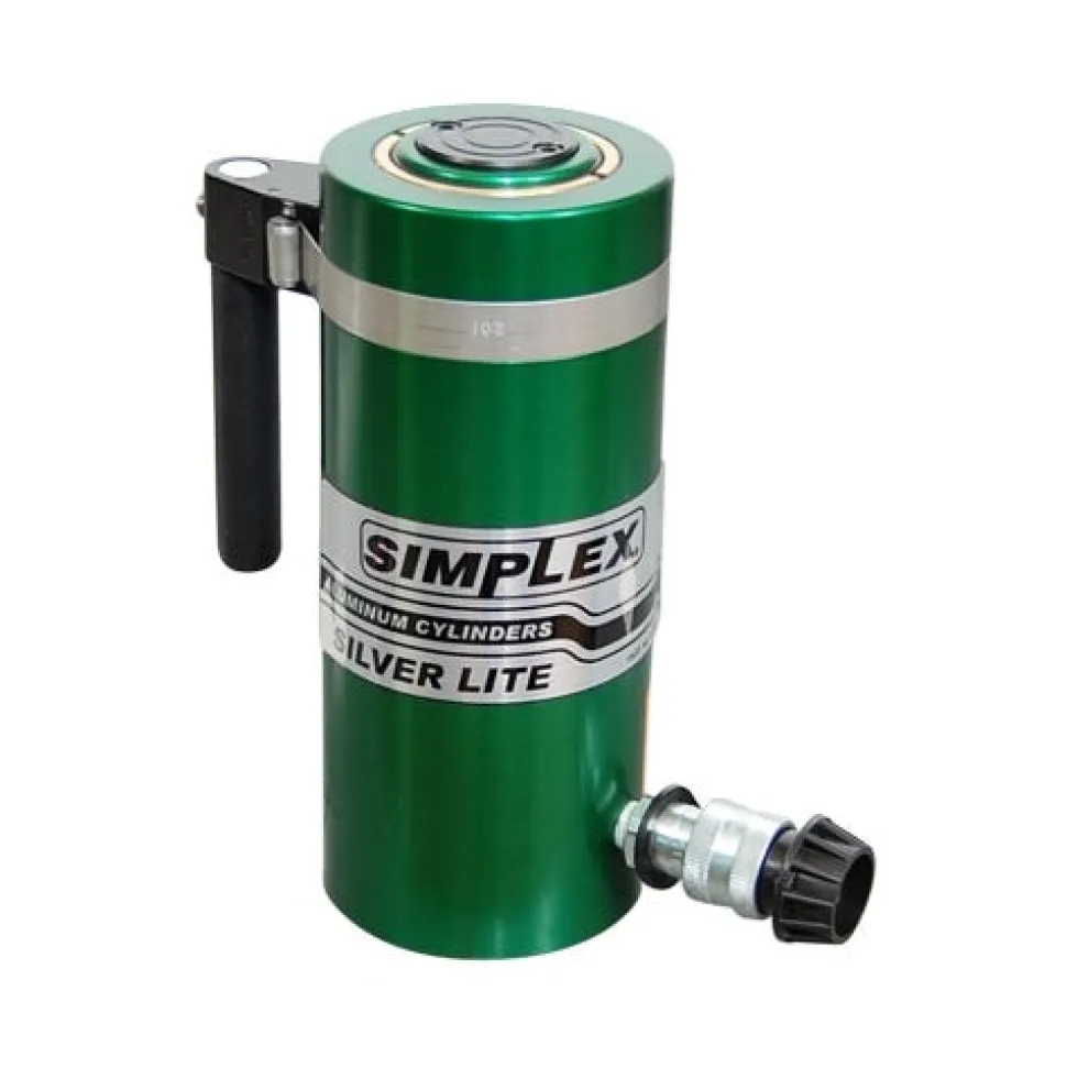 Simplex Aluminum 50 Ton Hydraulic 2" Single Acting Cylinder Spring Return RAS502B