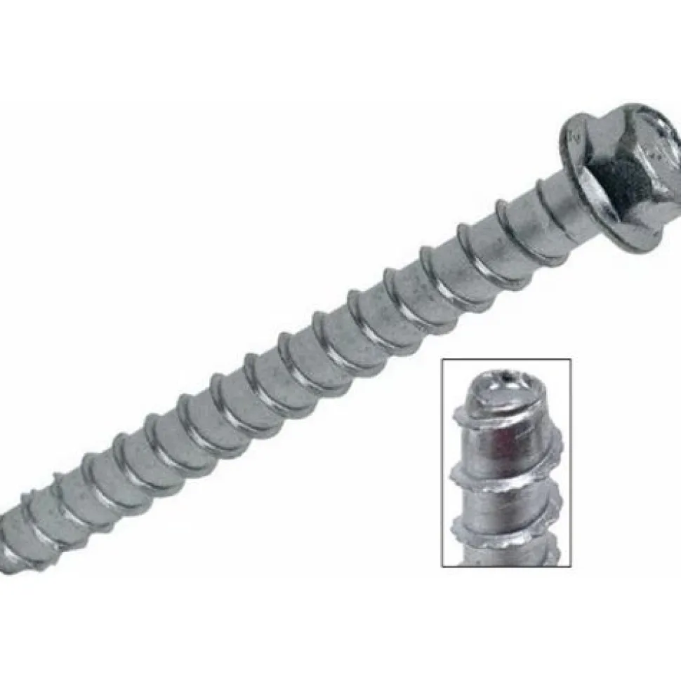 Simpson 3/8'' x 6" Strong-Tie Titen HD Self-Threading Screw Anchors (Box of 50) THD37600H