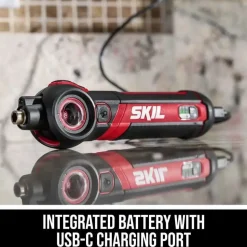 SKIL Twist 2.0 Screwdriver 4V Rechargeable USB-C Pivot Head Kit SD5619-01