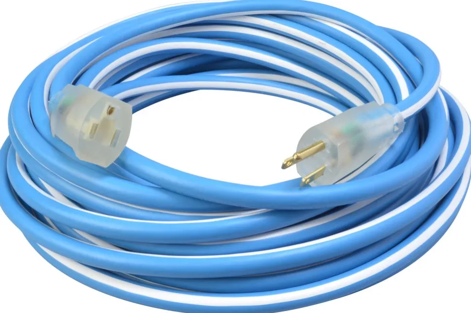Southwire 100' - 12/3 Heavy-Duty 15-Amp Cold Weather Cord Lighted End 1639SW0061