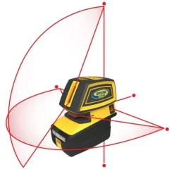Spectra Precision 5-Point 2-Cross Red Line Laser Level Kit LT52R
