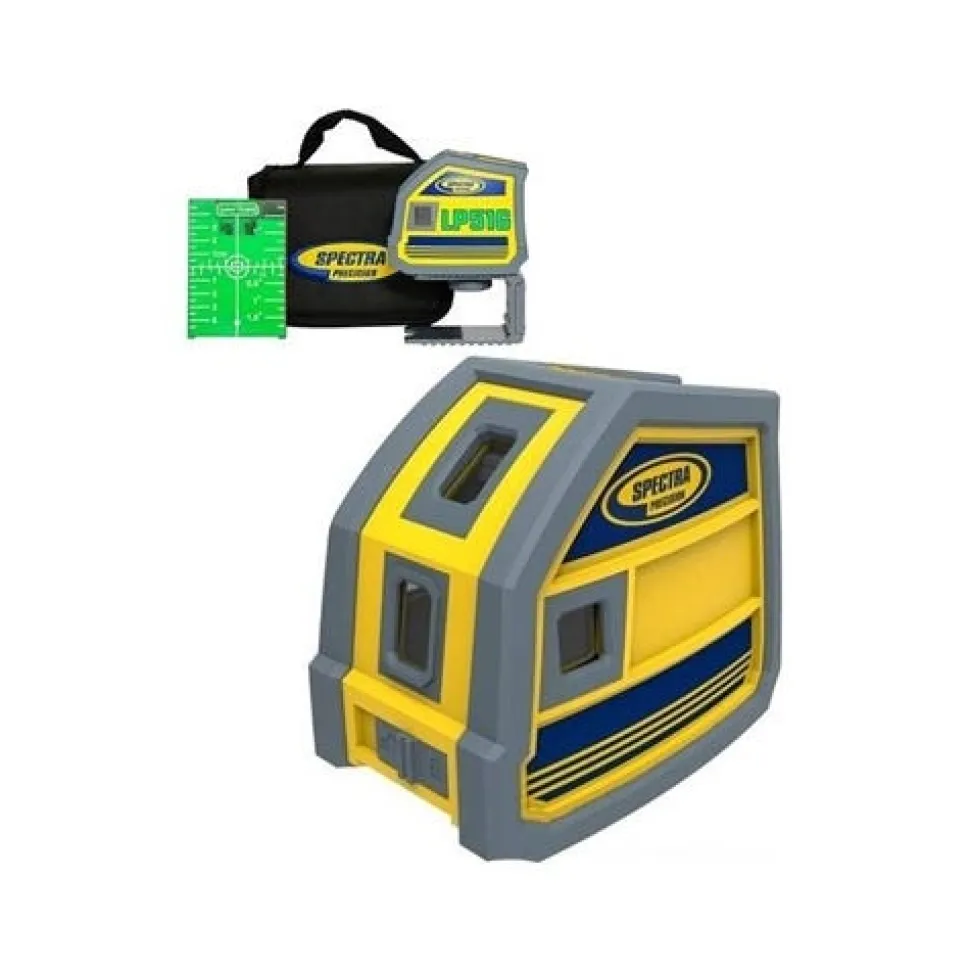 Spectra Precision 5-Point Green Beam Dot Laser Level Kit LP51G