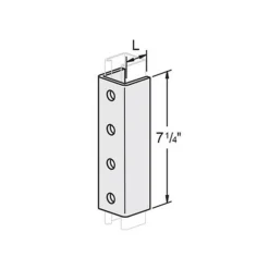 Splice Clevis 4 Hole For 1-5/8" X 1-5/8" Strut. E/G. 10/Box