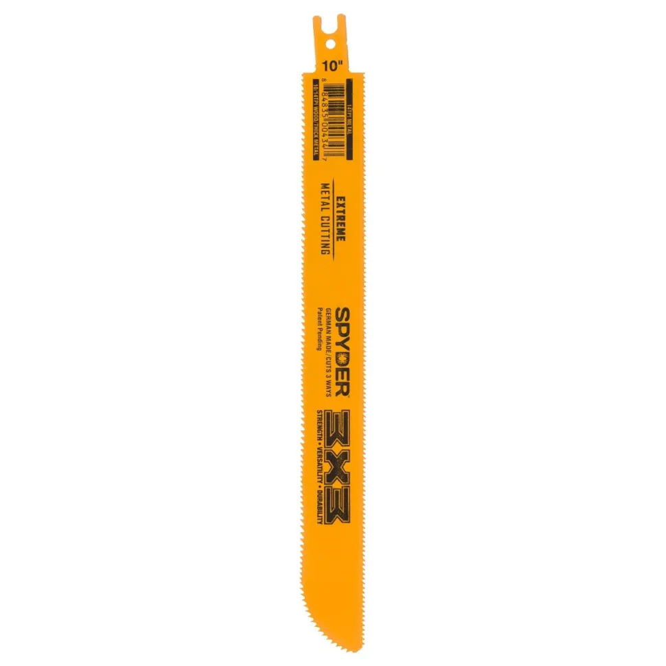 Spyder Double-Sided 10" Extreme Metal Wood/Metal Cutting 10/14-TPI Reciprocating Saw Blade 200204