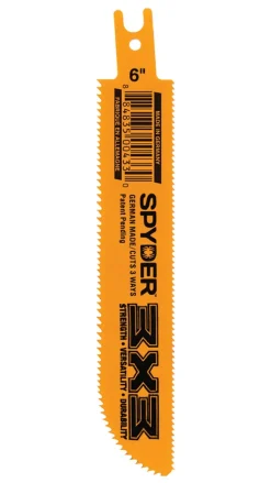 Spyder Double-Sided 6" Wood/Metal Cutting 10/14-TPI Reciprocating Saw Blade 200203