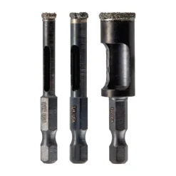 Spyder 3-Piece Diamond Edge Hole Saw Bit Set (3/16, 1/4, 1/2") 600950