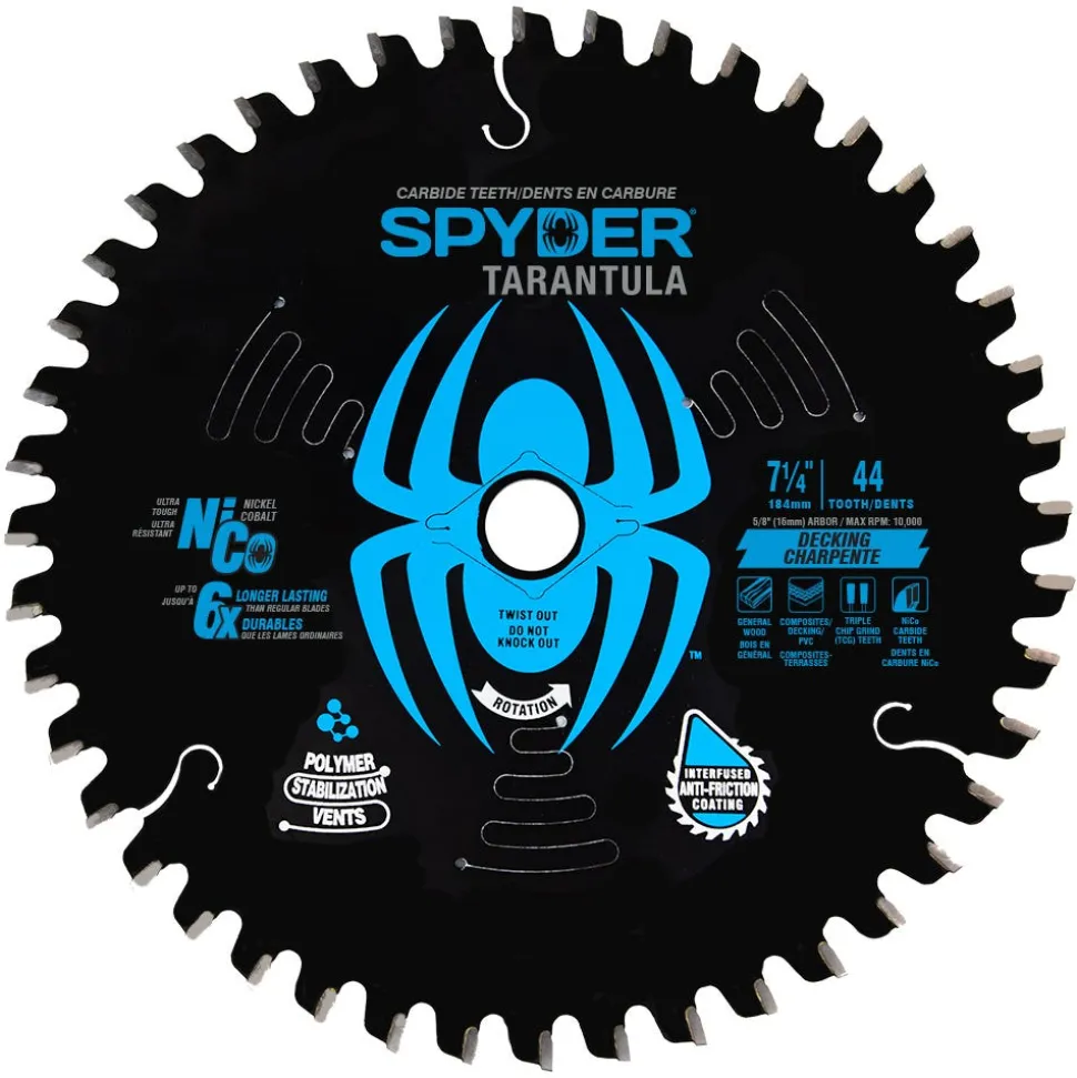 Spyder 7-1/4" 44-Tooth Decking Circular Saw Blade 13019