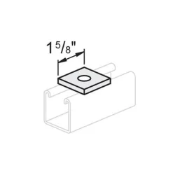 1/2" Square Washer 1-5/8" X 1-5/8". Z/P 100 Pcs/Box