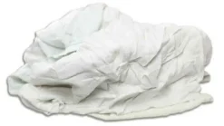Star Wipers Reclaimed White Bath Blanket Rags - 25lb Compressed Box RBBMC-25