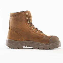 Steel Blue Work Boots Men's Argyle Scuff Steel Toe Boots - Oak 812962-BRN