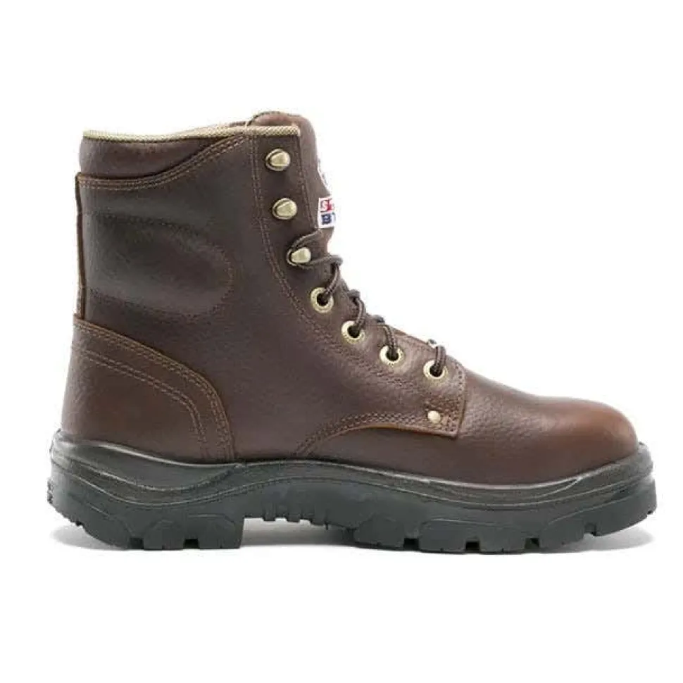 Steel Blue Work Boots Men's Argyle Full-Grain Leather Safety Boots Safety Toe - Oak 812952M-OAK