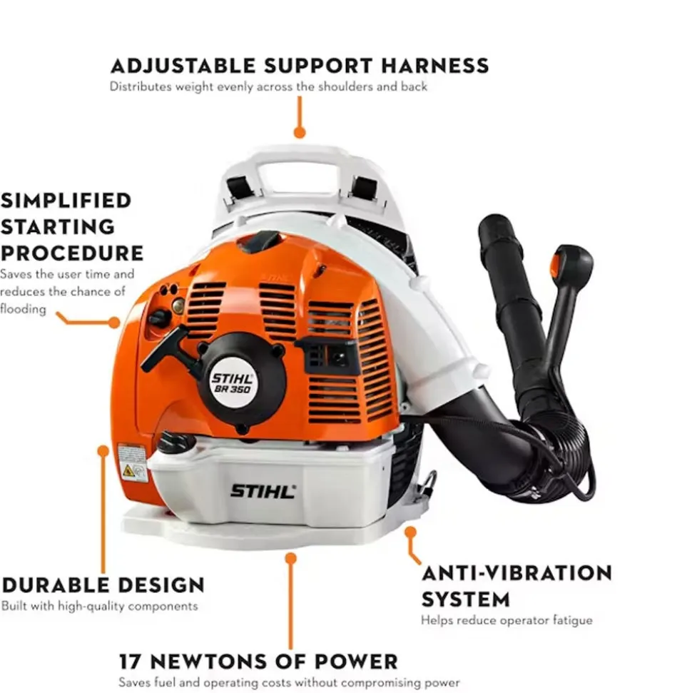 STIHL 63.3cc Professional Backpack Blower 436 CFM BR 350