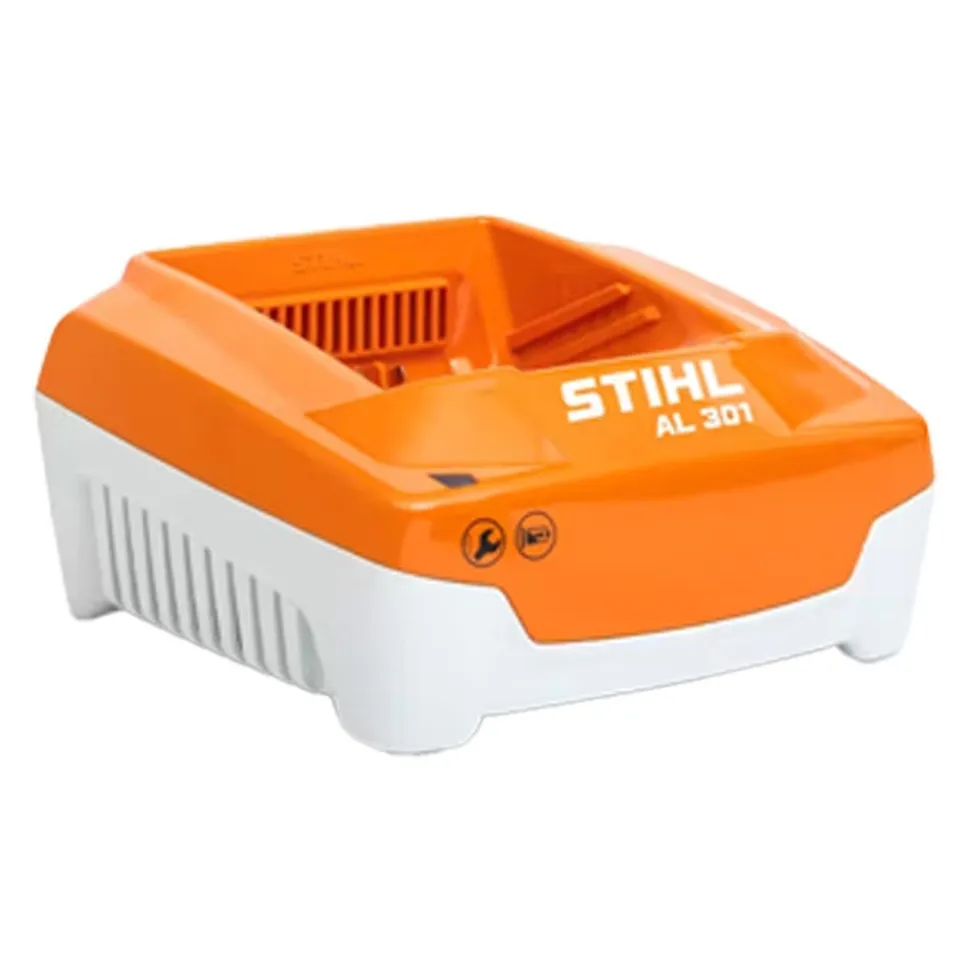 STIHL Professional Curved-Shaft Edger w/ 2x AP 300 S Lithium-Ion Battery and AL 301 Rapid Battery Charger Bundle FCA 135 P