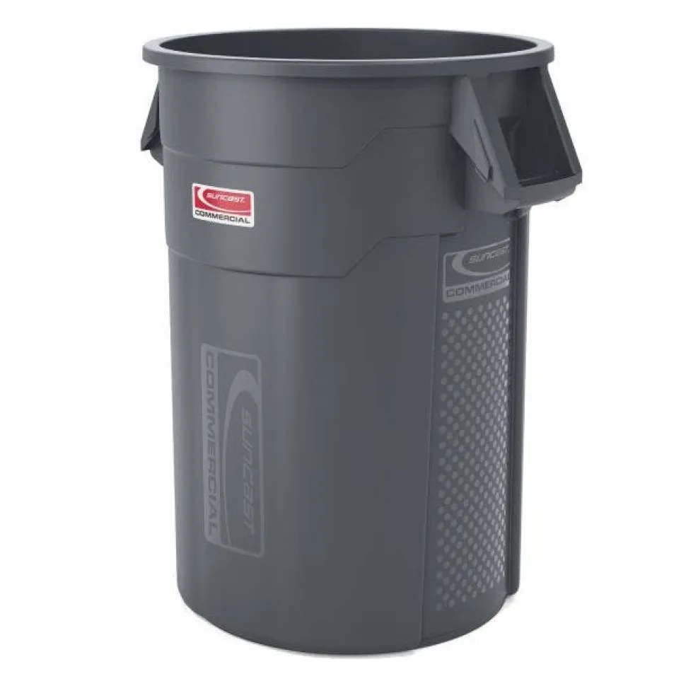 Suncast Commercial 44 Gallon Injection Molded Utility Trash Can TCU44