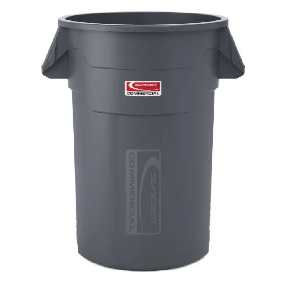 Suncast Commercial 44 Gallon Injection Molded Utility Trash Can TCU44