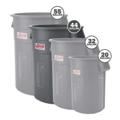 Suncast Commercial 44 Gallon Injection Molded Utility Trash Can TCU44