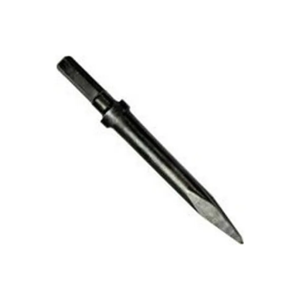 Tamco 7/8" x 12" .580" Hex Shank Round Retainer Moil Point Chipping Hammer Chisel 1711-012