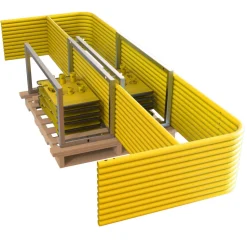 Tie Down Yellow Guardrail Stack Pallet Kit w/ 10' Posts 70762