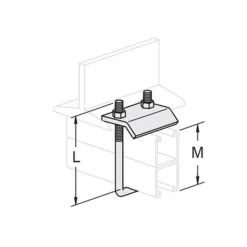 4-7/8" U Bolt Beam Clamp. 7 Oal. Z/P. 25/Box