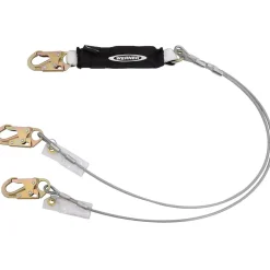 Werner 6' DeCoil Twin Leg Cable Leading Edge Lanyard C461120LE
