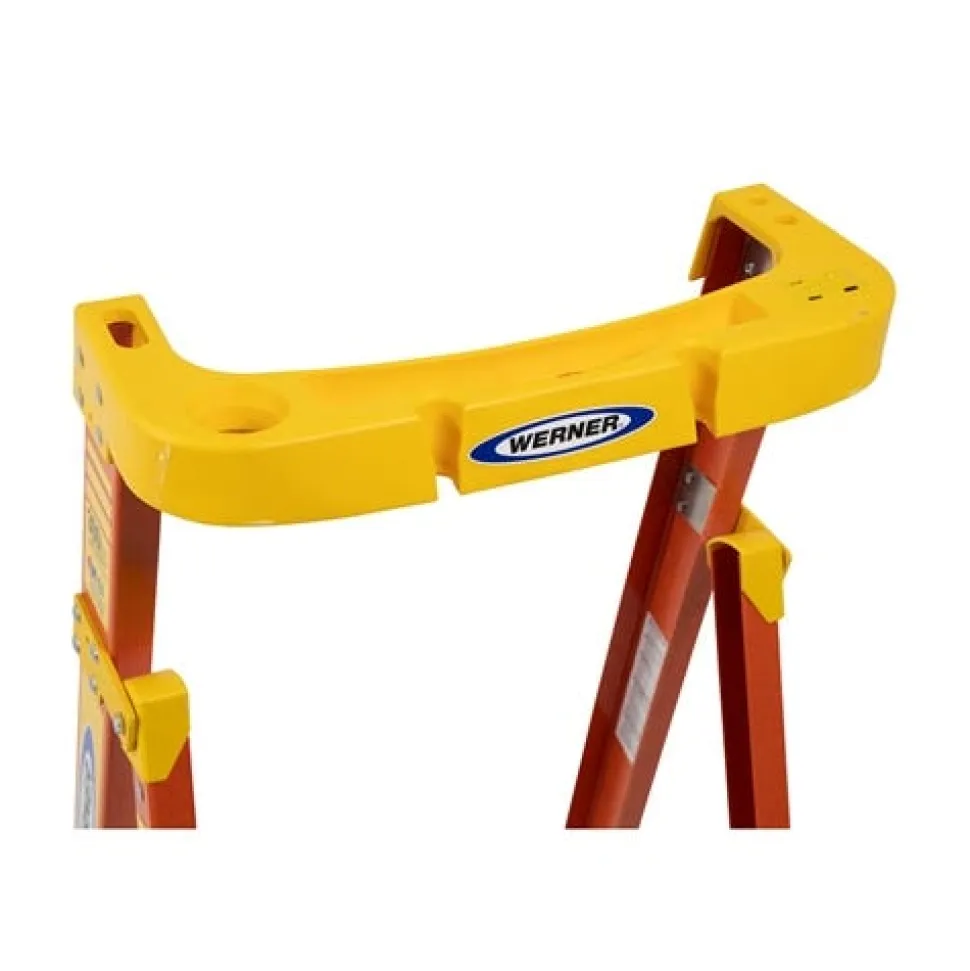 Werner 8' Fiberglass Podium Ladder 2' Platform Type IA PD6202