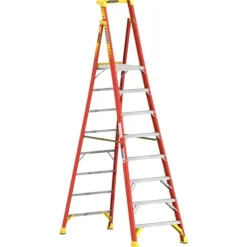 Werner 14' Fiberglass Podium Ladder 8' Platform Type IA PD6208