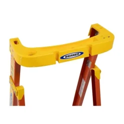 Werner 14' Fiberglass Podium Ladder 8' Platform Type IA PD6208