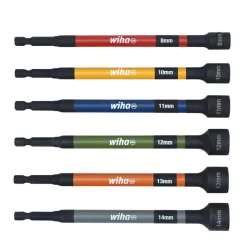 Wiha 6 Piece Color Coded Magnetic Nut Setter Metric Set 70487