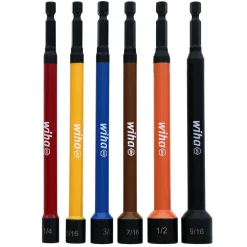 Wiha 6 Piece Color Coded Magnetic Nut Setter SAE Set 70486