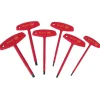 Wiha 6 Piece Insulated T-Handle Hex Screwdriver Set - Inch 33490