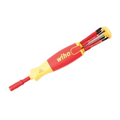 Wiha SlimLine Insulated 6inOne Multi-Driver - Slotted, Phillips, Square 28394